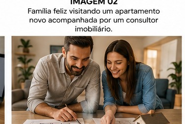 Casal planejando a compra da casa própria analisando plantas e projetos