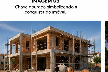 Construção residencial moderna usando carta contemplada de imóvel